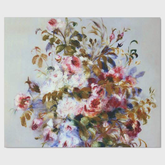 Renoir Beauful Rose Bouquet Cadeaupapier (Vlak)