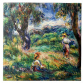 Renoir - Blau landschap Tegeltje (Voorkant)
