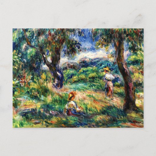 Renoir - Blauw landschap Briefkaart (Voorkant)