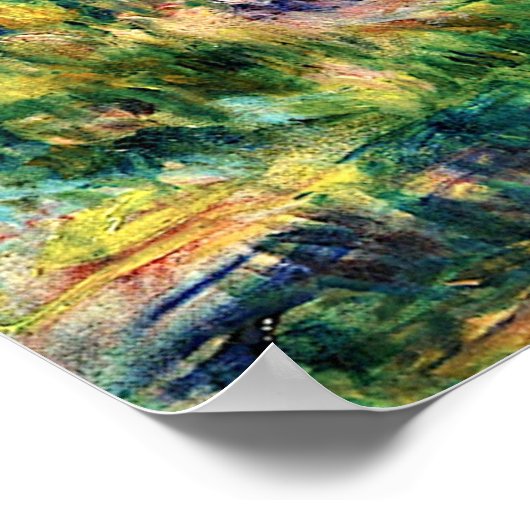 Renoir - Blauw landschap Poster (Hoek)