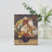  Renoir Bouquet van Chrysanthema Briefkaart (Staand voorkant)