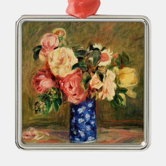 Renoir - Bouquet van Rozen Metalen Ornament (Voorkant)