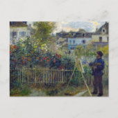 Renoir - Claude Monet Schilderen in zijn Tuin Briefkaart (Voorkant)
