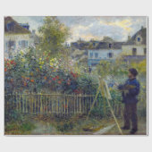 Renoir - Claude Monet Schilderen in zijn Tuin Cadeaupapier (Vlak)