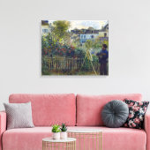 Renoir - Claude Monet Schilderen in zijn Tuin Canvas Afdruk (Insitu (Woonkamer))