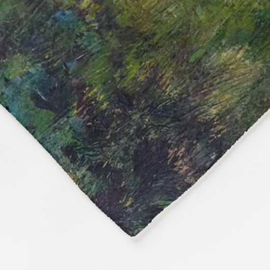 Renoir - Claude Monet Schilderen in zijn Tuin Fleece Deken (Hoek)
