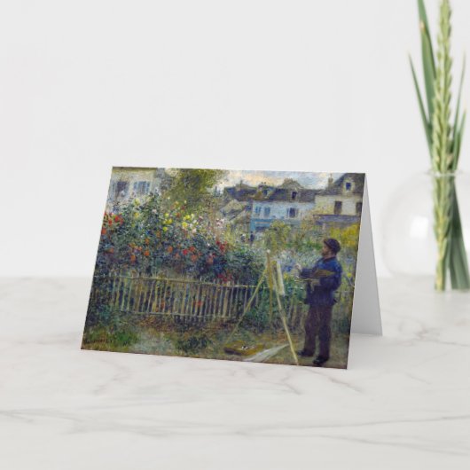 Renoir - Claude Monet Schilderen in zijn Tuin Kaart (Voorkant)