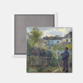 Renoir - Claude Monet Schilderen in zijn Tuin Magneet (Voorkant / Achterkant)