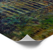 Renoir - Claude Monet Schilderen in zijn Tuin Poster (Hoek)