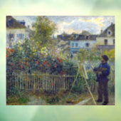 Renoir - Claude Monet Schilderen in zijn Tuin Raamsticker (Vel 3)