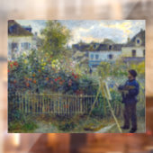 Renoir - Claude Monet Schilderen in zijn Tuin Raamsticker (Vel 2)