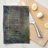 Renoir - Claude Monet Schilderen in zijn Tuin Theedoek (Quarter Fold)