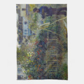 Renoir - Claude Monet Schilderen in zijn Tuin Theedoek (Verticaal)