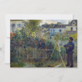Renoir - Claude Monet Schilderend in zijn Tuin Bedankkaart (Voorkant)