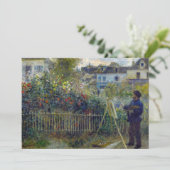 Renoir - Claude Monet Schilderend in zijn Tuin Bedankkaart (Staand voorkant)