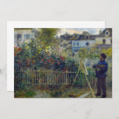 Renoir - Claude Monet Schilderend in zijn Tuin Bedankkaart (Voorkant / Achterkant)