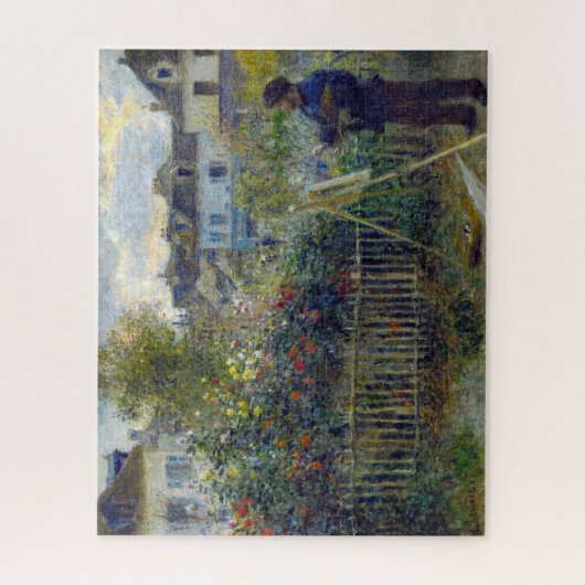 Renoir - Claude Monet Schilderend in zijn tuin Legpuzzel (Verticaal)
