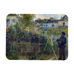 Renoir - Claude Monet Schilderend in zijn Tuin Magneet