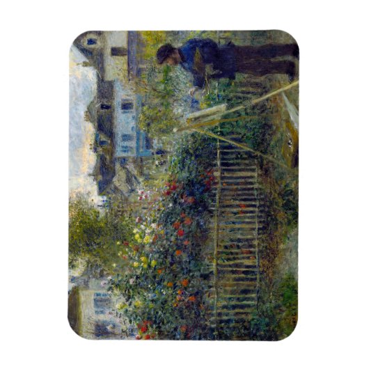Renoir - Claude Monet Schilderend in zijn Tuin Magneet (Verticaal)