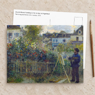 Renoir - Claude Monet schildert in zijn tuin Briefkaart