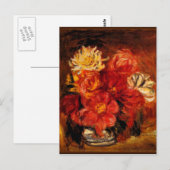 Renoir - Dahlias, kunstschilderkunst Briefkaart (Voorkant / Achterkant)