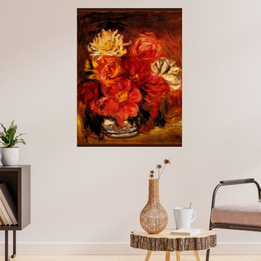 Renoir - Dahlias, schilderij Poster (Woonkamer 3)