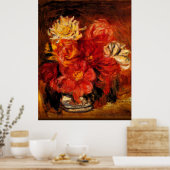 Renoir - Dahlias, schilderij Poster (Keuken)