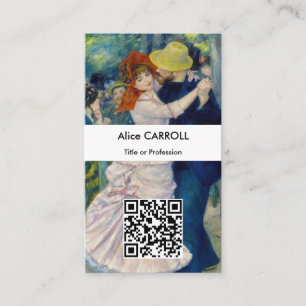 Renoir - Dance at Bougival - QR-code Visitekaartje