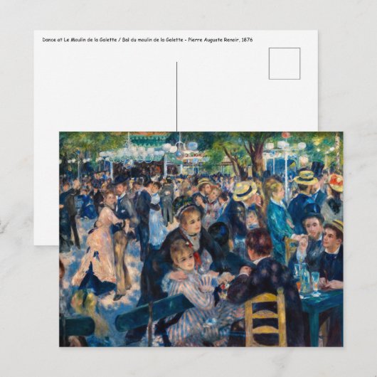 Renoir - Dance at Le Moulin de la Galette Briefkaart (Voorkant / Achterkant)