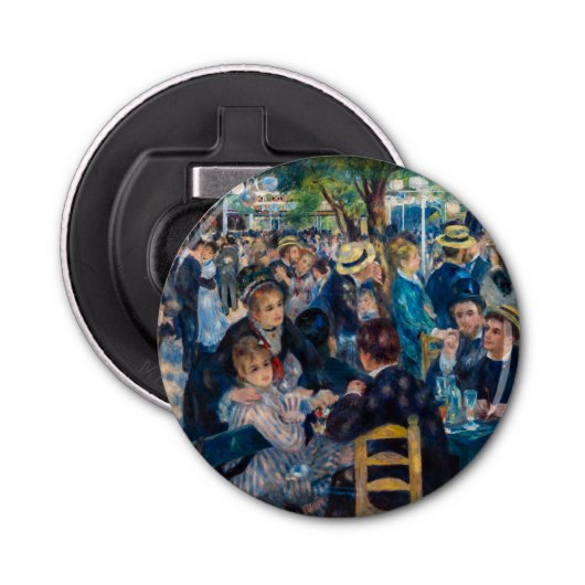 Renoir - Dance at Le Moulin de la Galette Button Flesopener (Voorkant)