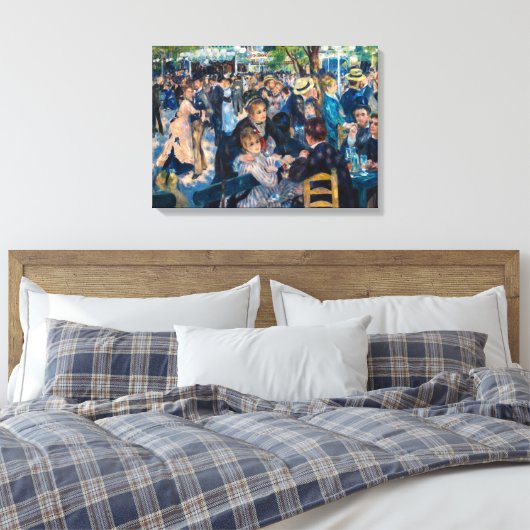 Renoir - Dance at Le Moulin de la Galette Canvas Afdruk (Insitu (Slaapkamer))
