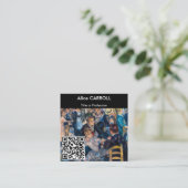 Renoir - Dance at Moulin de la Galette - QR-code Vierkante Visitekaartje (Staand voorkant)