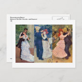 Renoir - Dance in de stad, het Land, en Bougival Briefkaart (Voorkant / Achterkant)