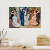 Renoir - Dance in de stad, het Land, en Bougival Poster (Keuken)