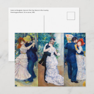 Renoir - Dance serie: Bougival, City & Country Briefkaart
