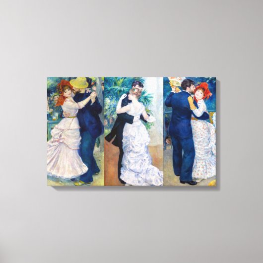 Renoir - Dance serie: Bougival, City & Country Canvas Afdruk (Voorkant)
