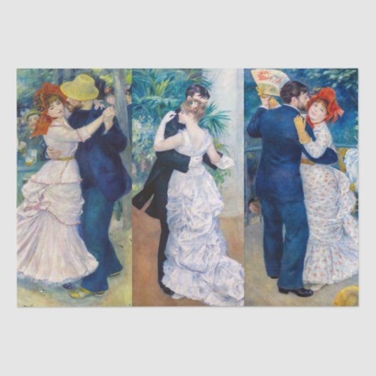 Renoir - Dance serie: Bougival, City & Country Tissuepapier (Voorkant)