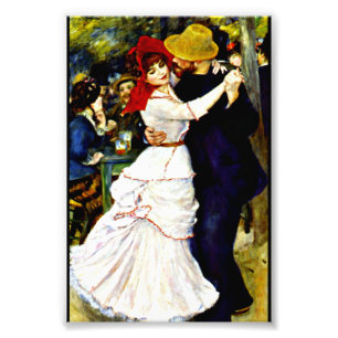Renoir - Dance te Bougival Foto Afdruk