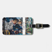 Renoir - Dans bij de Moulin de la Galette - QR Cod Bagagelabel (Voorkant horizontaal)