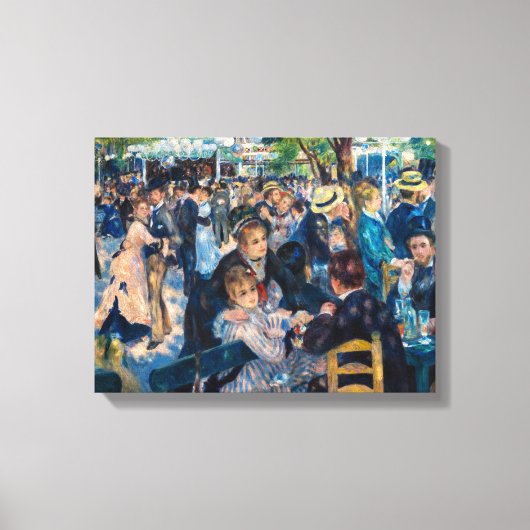 Renoir - Dans bij Le Moulin de la Galette Canvas Afdruk (Voorkant)