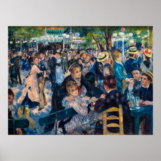 Renoir - Dans bij Le Moulin de la Galette Poster (Voorkant)