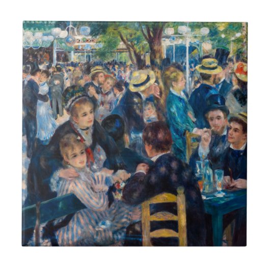 Renoir - Dans bij Le Moulin de la Galette Tegeltje (Voorkant)