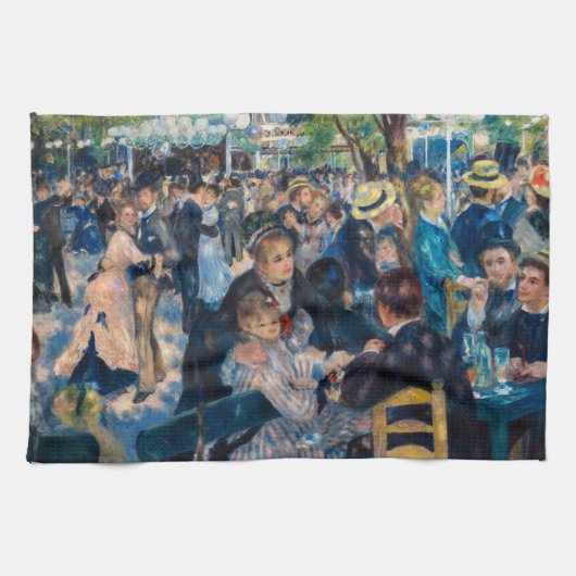 Renoir - Dans bij Le Moulin de la Galette Theedoek (Horizontaal)