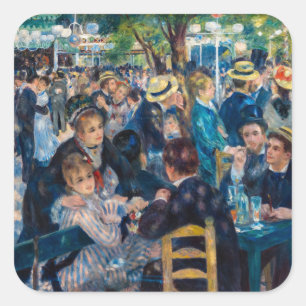 Renoir - Dans bij Le Moulin de la Galette Vierkante Sticker