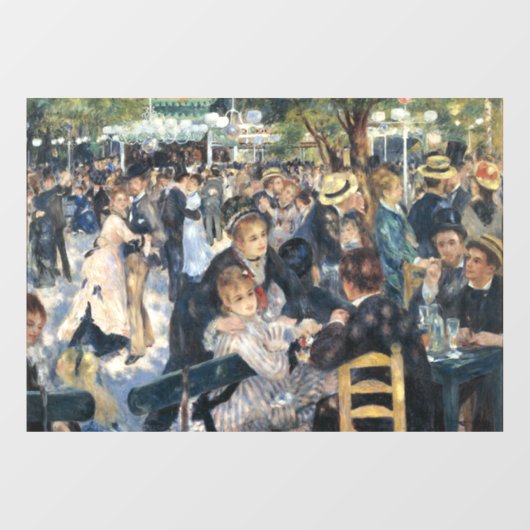 Renoir Dansen bij Moulin de la Galette Vintage Raamsticker (Vel)