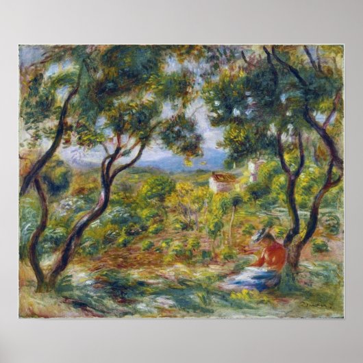 Renoir - De Wijngaarden Van Cagnes 1908 Poster (Voorkant)