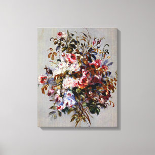 Renoir - Een Boeket Rozen Canvas Afdruk