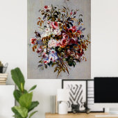 Renoir - Een Boeket Rozen Poster (Thuiskantoor)
