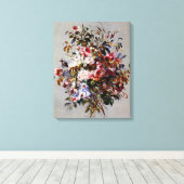 Renoir - Een Bouquet van Rozen Canvas Afdruk (Insitu (Houten vloer))