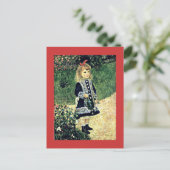 Renoir - Een meisje met een waterbad Briefkaart (Staand voorkant)